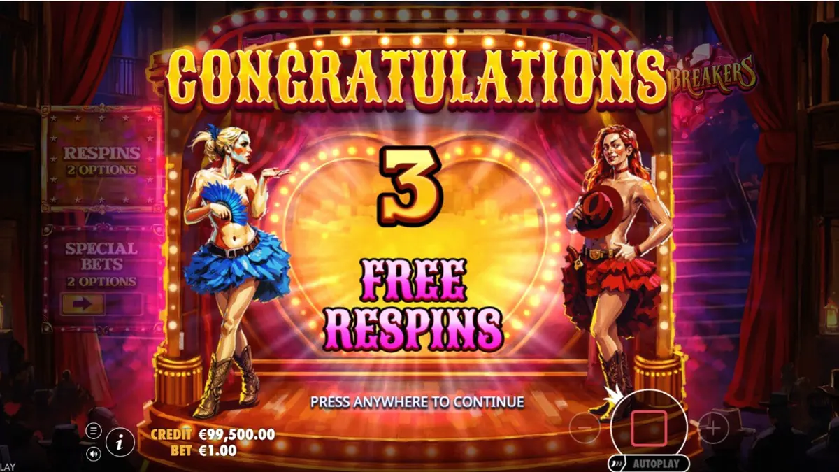 Tampilan visual slot Heartbreakers dengan tema burlesque dan Western